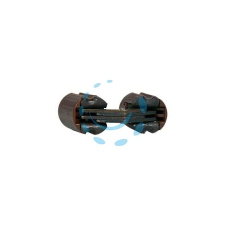 CERNIERE INVISIBILI CILINDRICHE IN ACCIAIO BRONZATO E NYLON MARRONE - ø mm.14 - incasso ø mm.14x16,5p. (493)