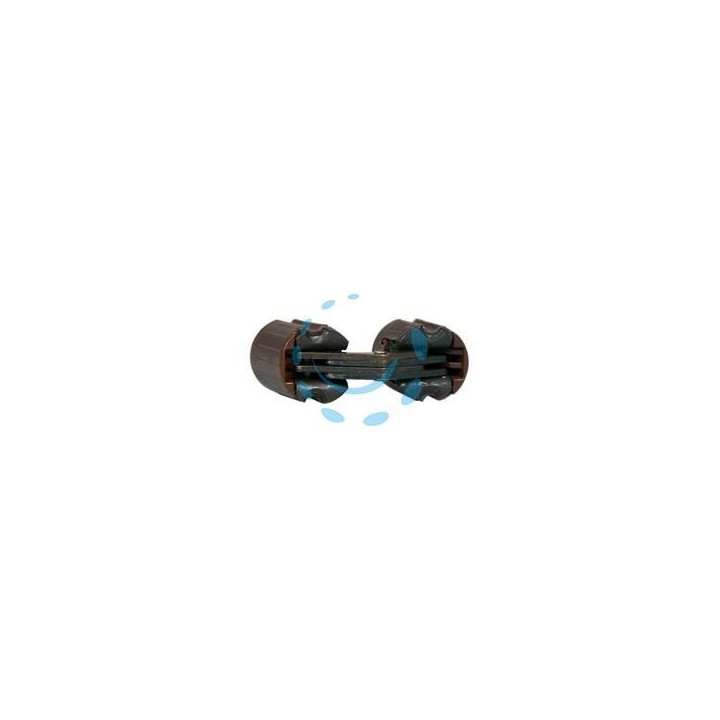 CERNIERE INVISIBILI CILINDRICHE IN ACCIAIO BRONZATO E NYLON MARRONE - ø mm.14 - incasso ø mm.14x16,5p. (493)