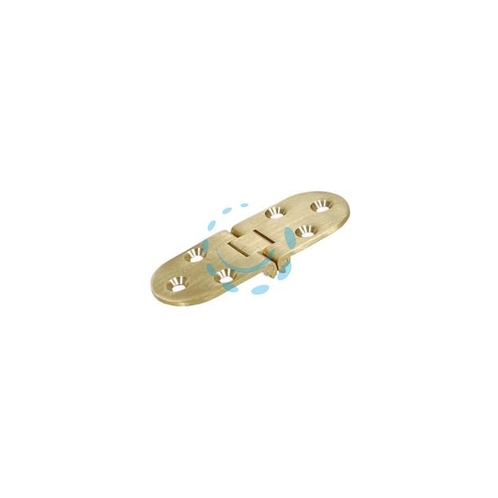 CERNIERA OTTONE A BISCOTTO CON FERMO - mm.30x80