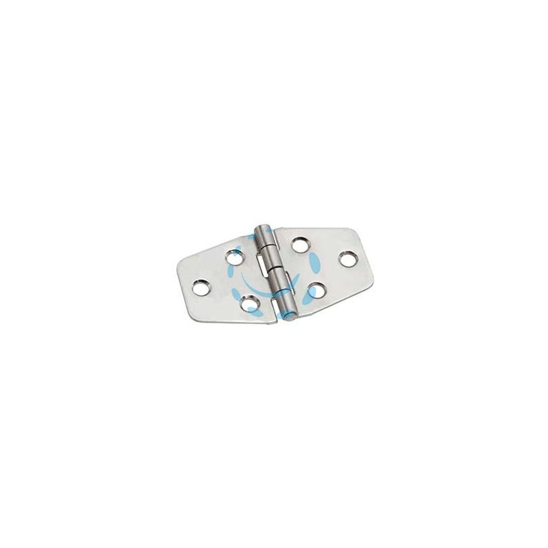 CERNIERE PER NAUTICA A BISCOTTO SIMMETRICHE IN ACCIAIO INOX ART.854IN - mm.40x70x1,5 spess.