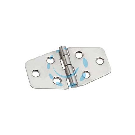 CERNIERE PER NAUTICA A BISCOTTO SIMMETRICHE IN ACCIAIO INOX ART.854IN - mm.40x70x1,5 spess.