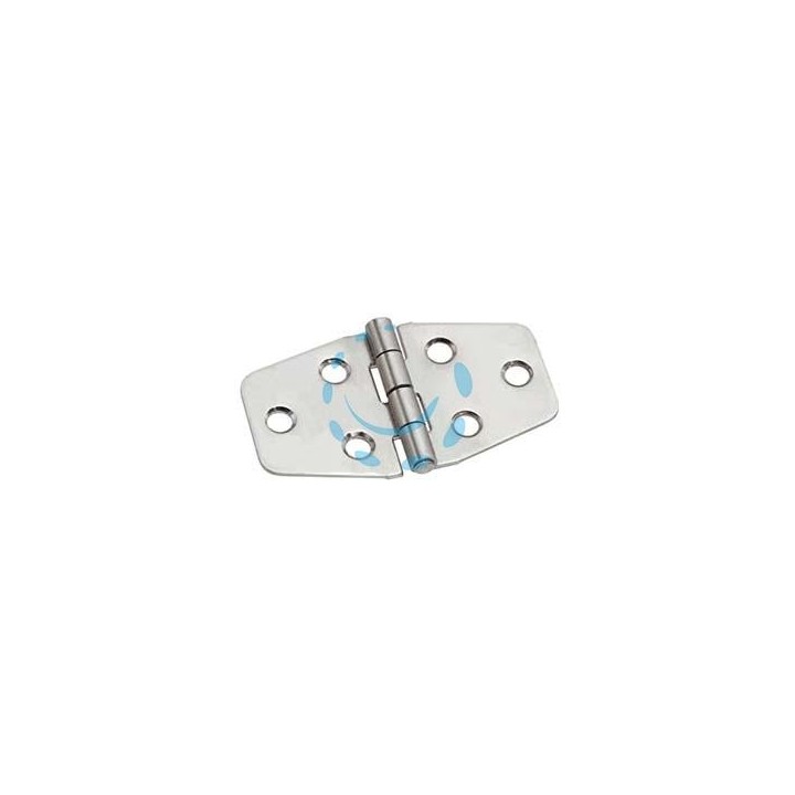 CERNIERE PER NAUTICA A BISCOTTO SIMMETRICHE IN ACCIAIO INOX ART.854IN - mm.40x70x1,5 spess.