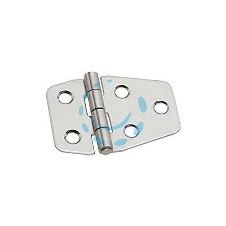 CERNIERE PER NAUTICA A BISCOTTO ASIMMETRICHE IN ACCIAIO INOX ART.852IN - mm.40x55x1,5 spess.