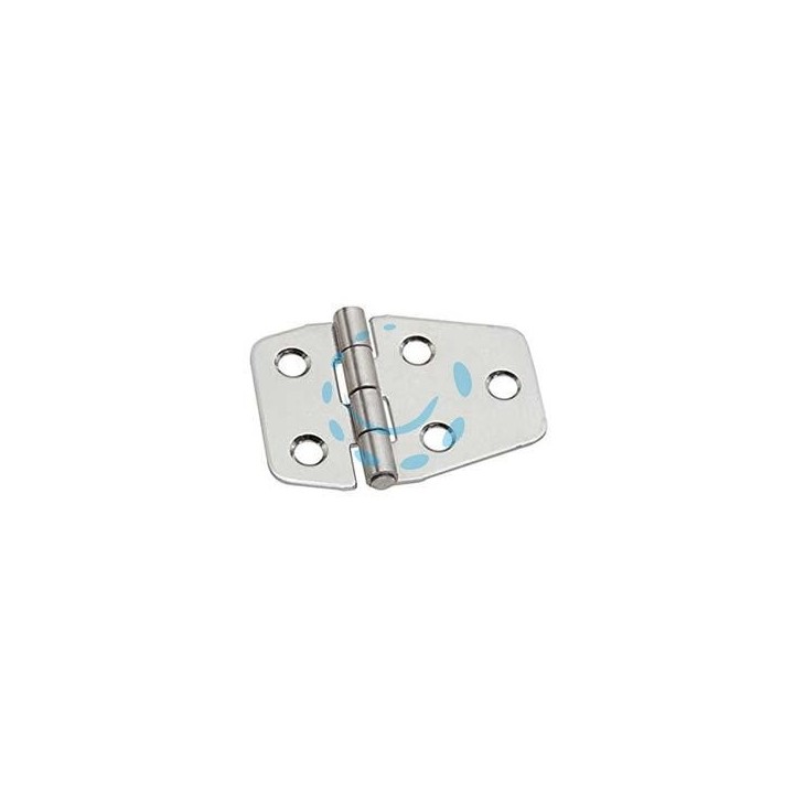 CERNIERE PER NAUTICA A BISCOTTO ASIMMETRICHE IN ACCIAIO INOX ART.852IN - mm.40x55x1,5 spess.
