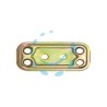 PIASTRA DI GIUNZIONE DRITTA ART.748 - mm.60x30x2,2 spess.