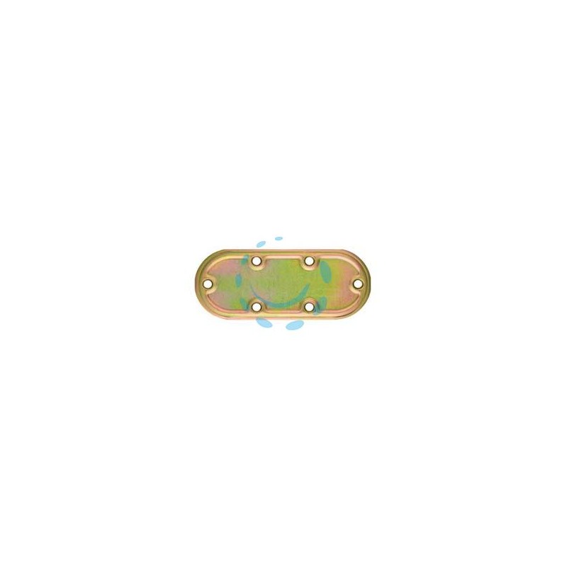 PIASTRA DI GIUNZIONE PESANTE DRITTA ARROTONDATA ART.970 - mm.80x50x2,2 spess.