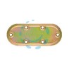 PIASTRA DI GIUNZIONE PESANTE DRITTA ARROTONDATA ART.970 - mm.120x50x2,2 spess.