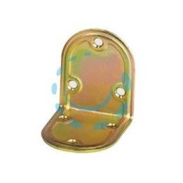 PIASTRA DI GIUNZIONE PIEGATA AD ANGOLO ARROTONDATA ART.971 - mm.80x80x2,2 spess.