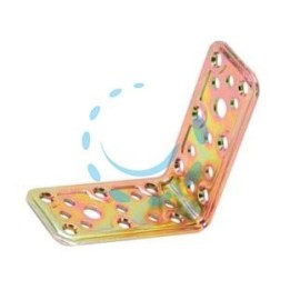 PIASTRA DI GIUNZIONE PESANTE AD ANGOLO ART.746 - mm.60x60x40x2,2 spess.