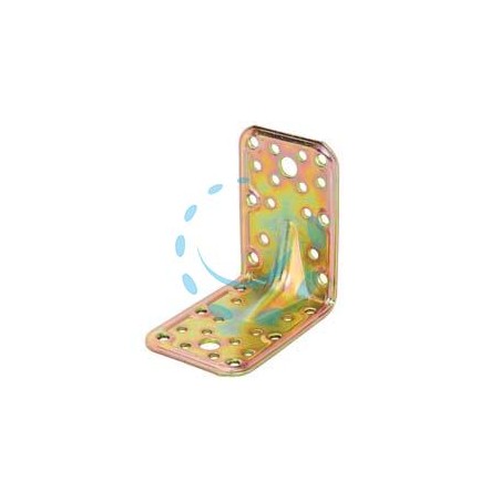 PIASTRA DI GIUNZIONE PESANTE AD ANGOLO ART.773 - mm.90x90x65x2,2 spess.