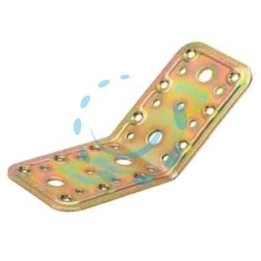 PIASTRA DI GIUNZIONE PESANTE AD ANGOLO 135° ART.760 - mm.90x90x65x2,2 spess.