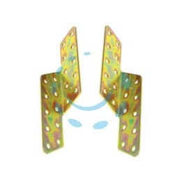PIASTRA DI GIUNZIONE ANGOLARE SFALSATA 781 - mm.35x170x2 spess. - DX