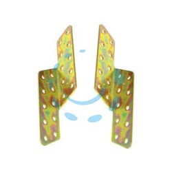 PIASTRA DI GIUNZIONE ANGOLARE SFALSATA 781 - mm.35x170x2 spess. - DX
