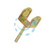 STAFFA A PAVIMENTO CON PERNO PER TRAVE ART.787 - mm.300x90