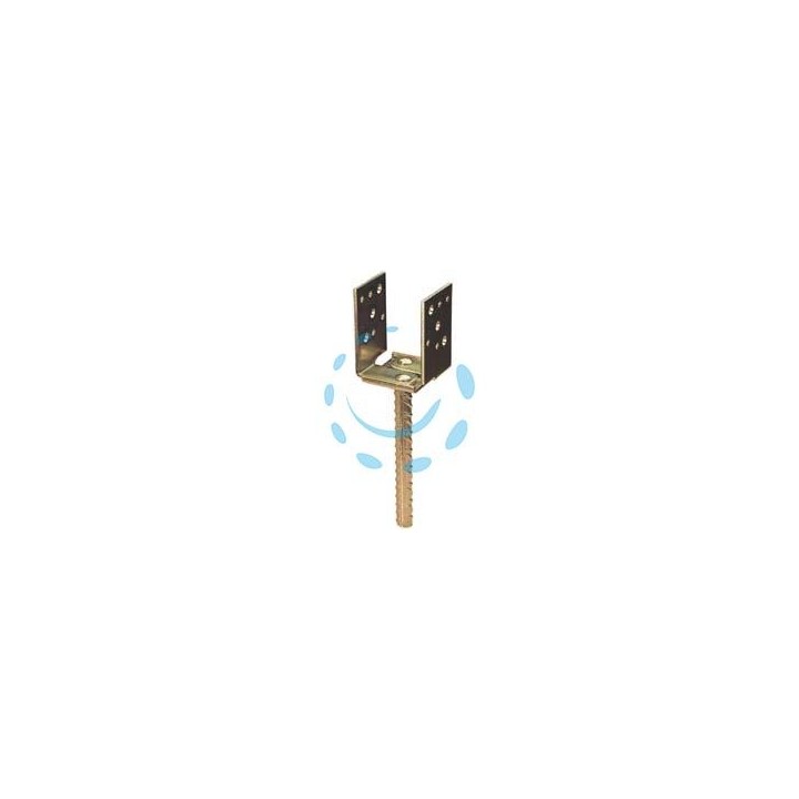STAFFA A PAVIMENTO CON PERNO REGOLABILE PER TRAVE ART.788 - mm.60-140 - mm.5 spessore