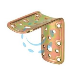 PIASTRA DI GIUNZIONE A 90° PER PALO TONDO Ø MM.80 ART.904 - mm.80x80x50x2,2 spess.