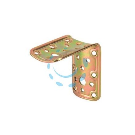 PIASTRA DI GIUNZIONE A 90° PER PALO TONDO Ø MM.80 ART.904 - mm.80x80x50x2,2 spess.