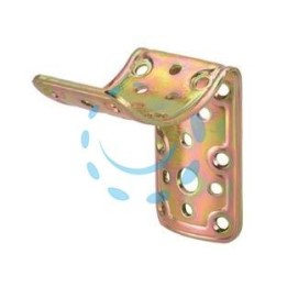 PIASTRA DI GIUNZIONE A 90° PER INCROCIO PALO TONDO Ø MM.80 ART.908 - mm.80x80x50x2,2 spess.