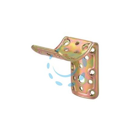 PIASTRA DI GIUNZIONE A 90° PER INCROCIO PALO TONDO Ø MM.80 ART.908 - mm.80x80x50x2,2 spess.