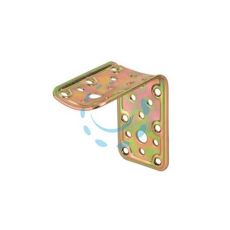 PIASTRA DI GIUNZIONE A 90° PER INCROCIO PIANO E TONDO Ø MM.80 ART.910 - mm.80x80x2,2 spess.