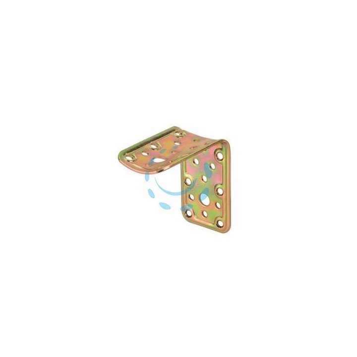 PIASTRA DI GIUNZIONE A 90° PER INCROCIO PIANO E TONDO Ø MM.80 ART.910 - mm.80x80x2,2 spess.