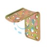 PIASTRA DI GIUNZIONE A 90° PER INCROCIO PIANO E TONDO Ø MM.80 ART.910 - mm.80x80x2,2 spess.