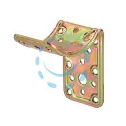 PIASTRA DI GIUNZIONE A 90° PER INCROCIO PIANO CON TONDO ØMM.80 ART.912 - mm.80x80x2,2 spess.