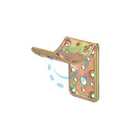 PIASTRA DI GIUNZIONE A 90° PER INCROCIO PIANO CON TONDO ØMM.80 ART.912 - mm.80x80x2,2 spess.
