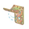 PIASTRA DI GIUNZIONE A 90° PER INCROCIO PIANO CON TONDO ØMM.80 ART.912 - mm.80x80x2,2 spess.