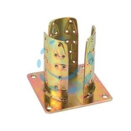 SUPPORTO A PAVIMENTO CON PIASTRA PER PALO TONDO ART.922 - ø mm.82 base mm.150x150