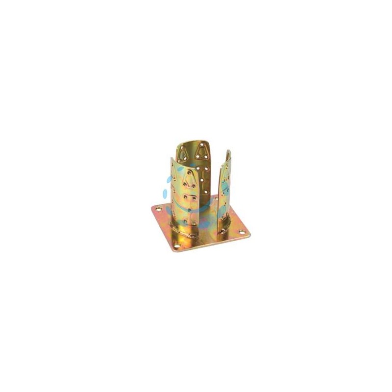 SUPPORTO A PAVIMENTO CON PIASTRA PER PALO TONDO ART.922 - ø mm.102 base mm.150x150