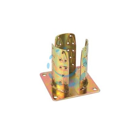 SUPPORTO A PAVIMENTO CON PIASTRA PER PALO TONDO ART.922 - ø mm.102 base mm.150x150