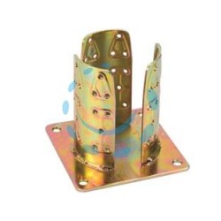 SUPPORTO A PAVIMENTO CON PIASTRA PER PALO TONDO ART.922 - ø mm.122 base mm.150x150