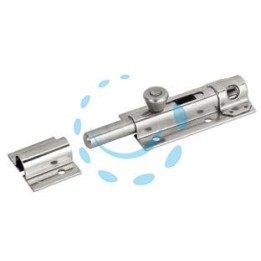 CATENACCIO PORTALUCCHETTO INOX LEGGERO ASTA TONDA ART.248IN - mm.100x36