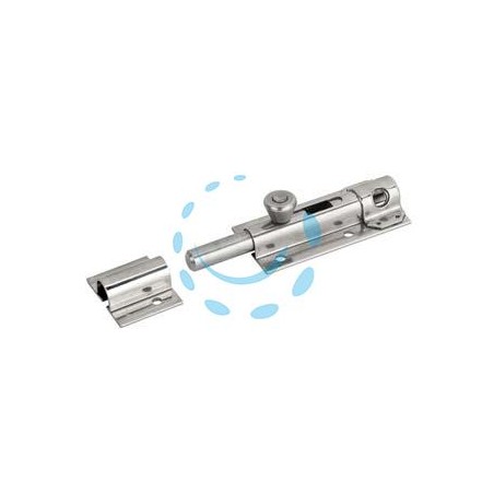 CATENACCIO PORTALUCCHETTO INOX LEGGERO ASTA TONDA ART.248IN - mm.100x36
