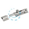 CATENACCIO PORTALUCCHETTO INOX LEGGERO ASTA TONDA ART.248IN - mm.100x36