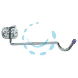  GANCIO A PARETE PORTA BICICLETTE RIPIEGABILE IN ACC. ZINCATO A.4110 - mm.92x320x225 - ø mm.9