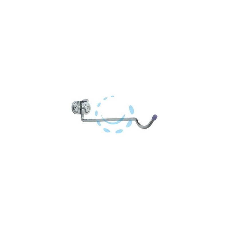  GANCIO A PARETE PORTA BICICLETTE RIPIEGABILE IN ACC. ZINCATO A.4110 - mm.92x320x225 - ø mm.9