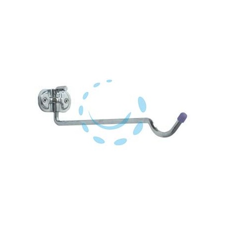  GANCIO A PARETE PORTA BICICLETTE RIPIEGABILE IN ACC. ZINCATO A.4110 - mm.92x320x225 - ø mm.9