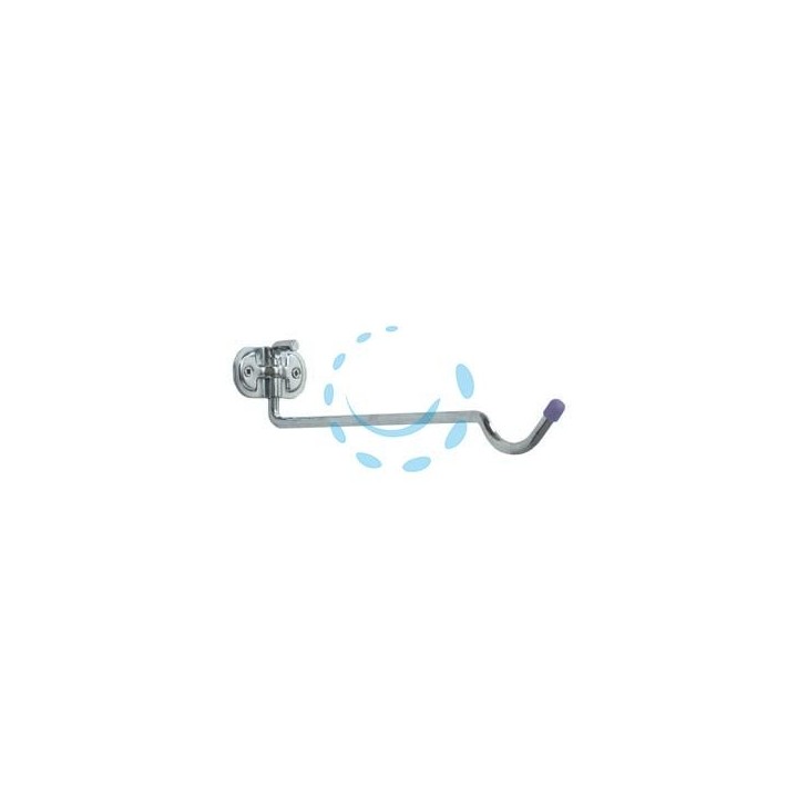  GANCIO A PARETE PORTA BICICLETTE RIPIEGABILE IN ACC. ZINCATO A.4110 - mm.92x320x225 - ø mm.9