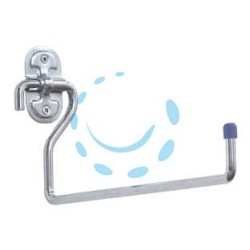 GANCIO DRITTO A PARETE IN ACCIAIO ZINCATO ART.4030 - mm.120x150x25 - ø mm.9 