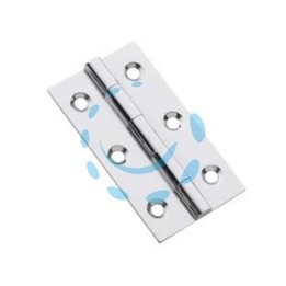 CERNIERE STRETTE IN ACCIAIO INOX PERNO FISSO - mm.40x30x0,8