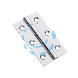 CERNIERE STRETTE IN ACCIAIO INOX PERNO FISSO - mm.40x30x0,8