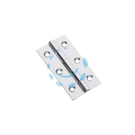 CERNIERE STRETTE IN ACCIAIO INOX PERNO FISSO - mm.40x30x0,8
