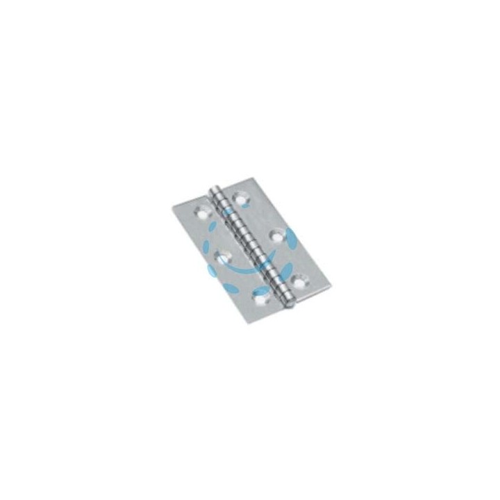 CERNIERE PIANE IN ACCIAIO INOX PERNO FISSO - mm.40x30x1,5