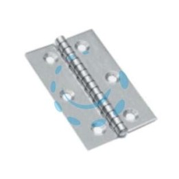 CERNIERE PIANE IN ACCIAIO INOX PERNO FISSO - mm.60x50x1,5