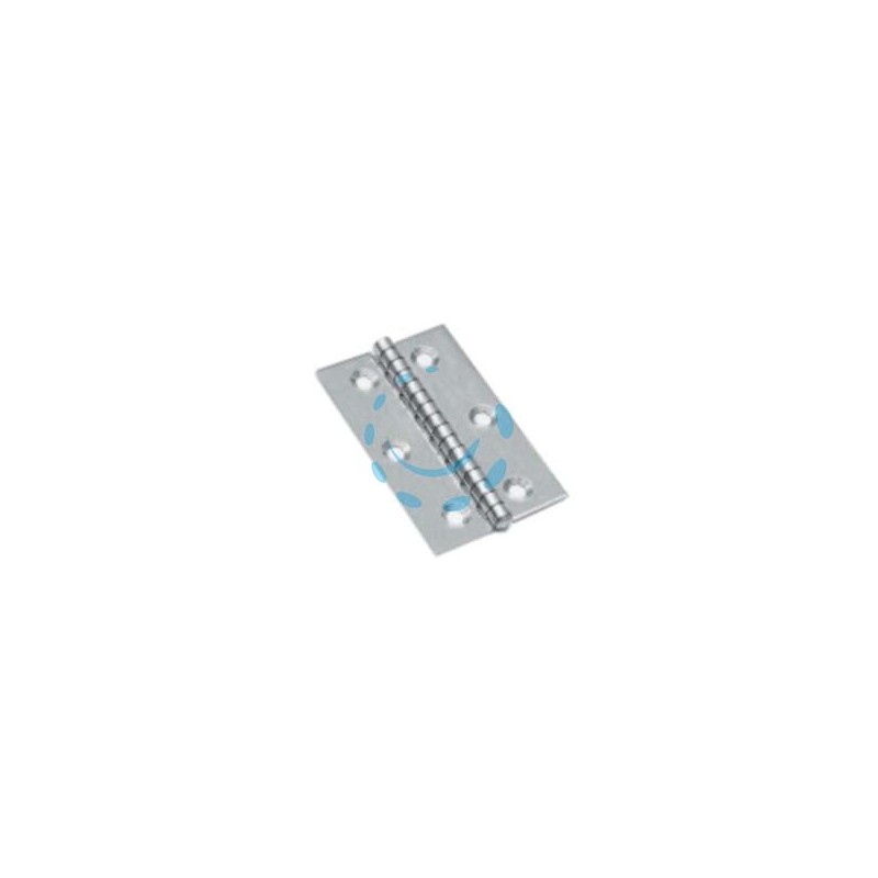 CERNIERE PIANE IN ACCIAIO INOX PERNO FISSO - mm.60x50x1,5