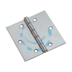CERNIERE QUADRE ACCIAIO INOX PERNO FISSO - mm.40x40x0,8