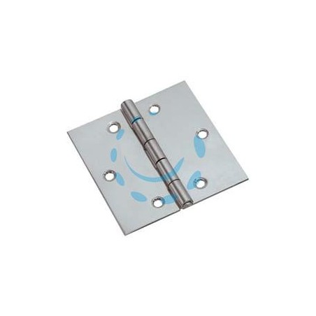CERNIERE QUADRE ACCIAIO INOX PERNO FISSO - mm.40x40x0,8