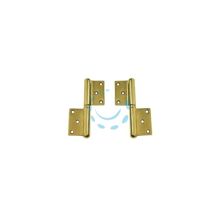 CERNIERA IN GROSSEZZA IN OTTONE LUCIDO - mm.100 DX